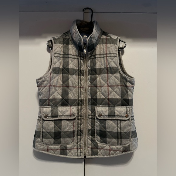British Khaki - Gray Plaid Quilted Vest (Size L) - Picture 1 of 9